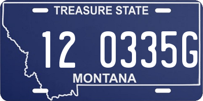 MT license plate 120335G