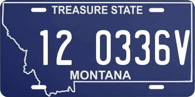 MT license plate 120336V