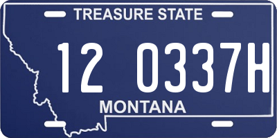 MT license plate 120337H