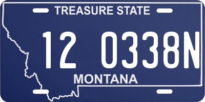 MT license plate 120338N