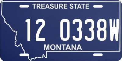 MT license plate 120338W