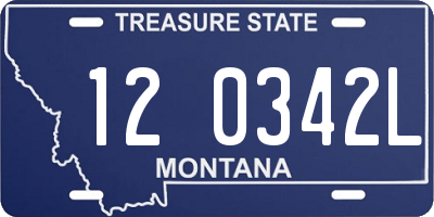 MT license plate 120342L