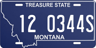 MT license plate 120344S