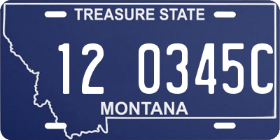 MT license plate 120345C