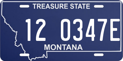 MT license plate 120347E
