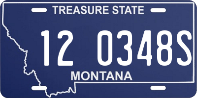 MT license plate 120348S