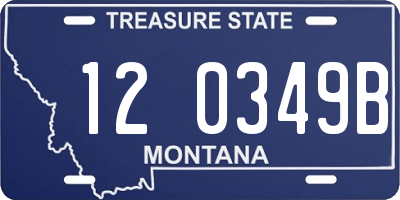 MT license plate 120349B