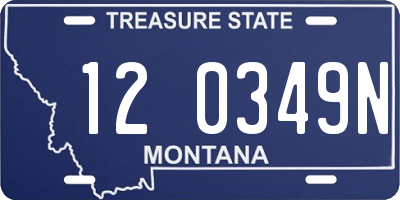 MT license plate 120349N