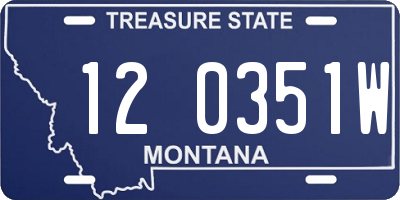 MT license plate 120351W