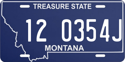 MT license plate 120354J