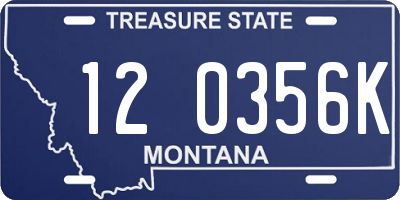 MT license plate 120356K