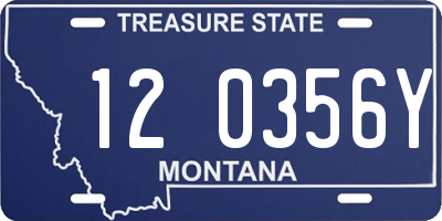 MT license plate 120356Y