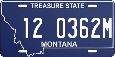 MT license plate 120362M
