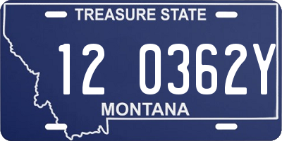 MT license plate 120362Y