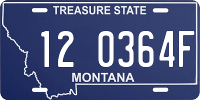 MT license plate 120364F