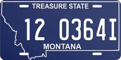 MT license plate 120364I
