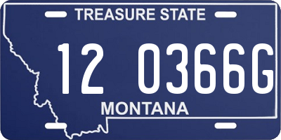 MT license plate 120366G