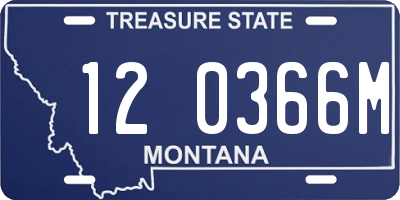 MT license plate 120366M