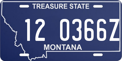 MT license plate 120366Z