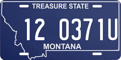 MT license plate 120371U