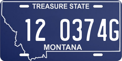MT license plate 120374G