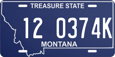 MT license plate 120374K