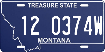 MT license plate 120374W