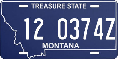 MT license plate 120374Z