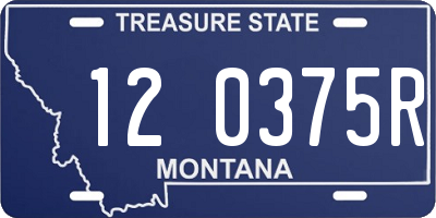 MT license plate 120375R