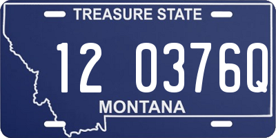 MT license plate 120376Q