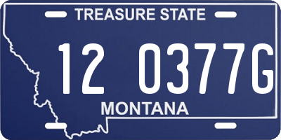 MT license plate 120377G