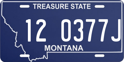 MT license plate 120377J