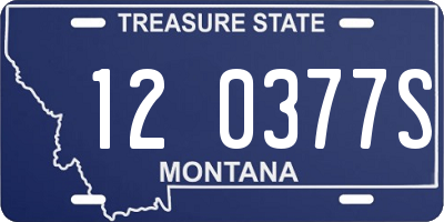 MT license plate 120377S