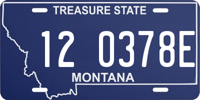 MT license plate 120378E