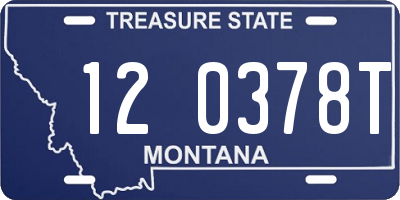MT license plate 120378T
