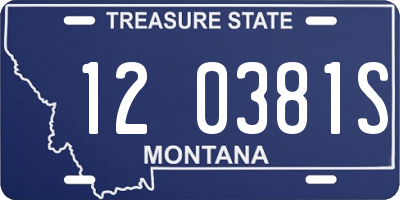 MT license plate 120381S