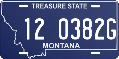 MT license plate 120382G