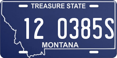 MT license plate 120385S