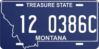 MT license plate 120386C
