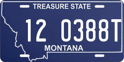MT license plate 120388T
