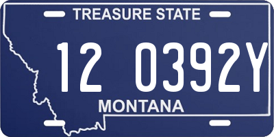 MT license plate 120392Y