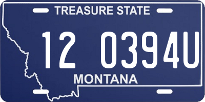 MT license plate 120394U