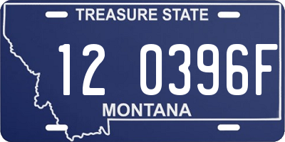 MT license plate 120396F