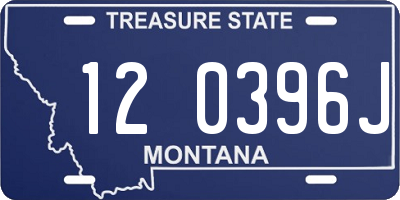 MT license plate 120396J
