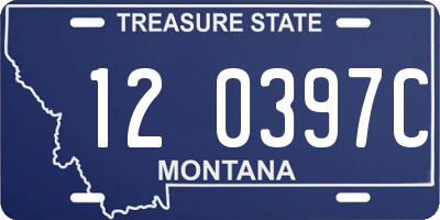 MT license plate 120397C