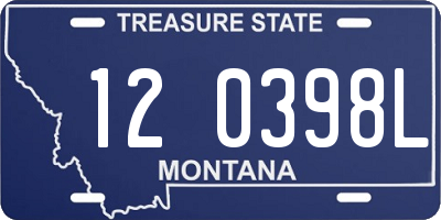 MT license plate 120398L