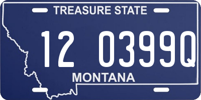 MT license plate 120399Q