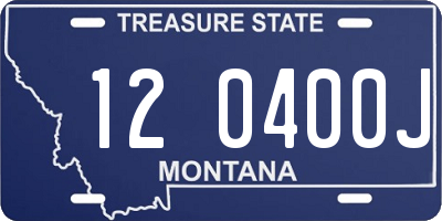 MT license plate 120400J