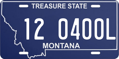 MT license plate 120400L