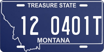 MT license plate 120401T